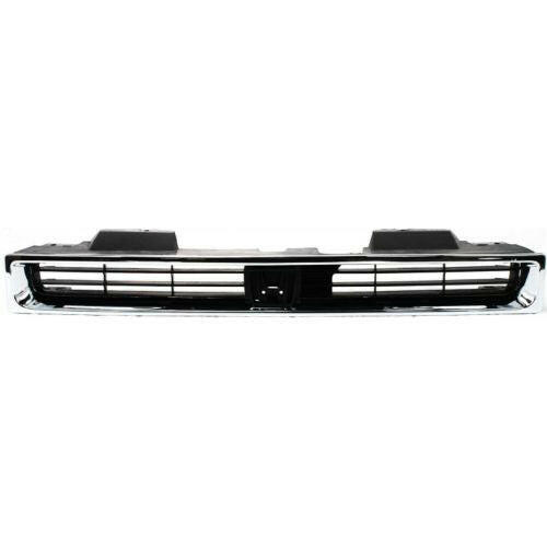 1990-1991 Honda Accord Grille, Chrome Shell/Textured Black Insert.