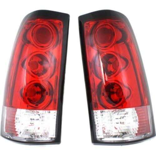 1999-2007 GMC Sierra Pickup Tail Lamp, Clear & Red Lens, One Set.