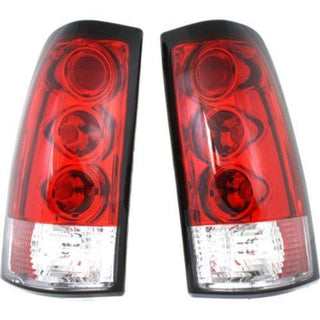 1999-2007 GMC Sierra Pickup Tail Lamp, Clear & Red Lens, One Set.