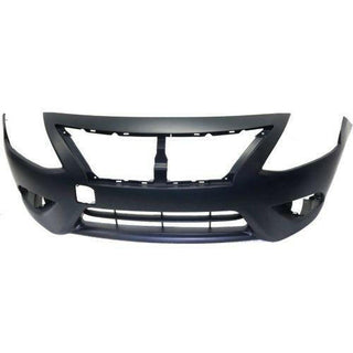 2015-2016 Nissan Versa Front Bumper Cover, Primed, w/o Chrome Insert-CAPA.