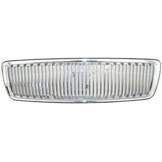 1998 Volvo S70 Grille Vertical Bar Insert, Chrome Shell/Silver Insert.