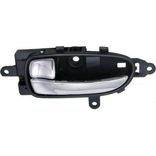 2009-2014 Nissan Maxima Front Door Handle LH, Chrome Lever/Black Bezel.
