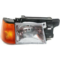 1985-1990 Ford Escort Head Light RH, Lens And Housing, With Marker Lamp.