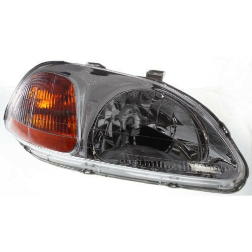 1996-1998 Honda Civic Head Light RH, Lens And Housing.