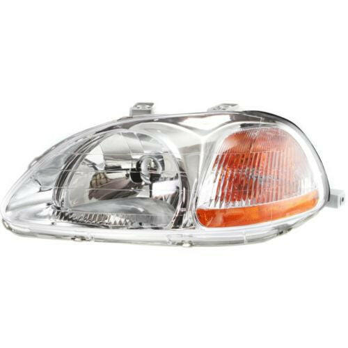 1996-1998 Honda Civic Head Light LH, Lens And Housing.