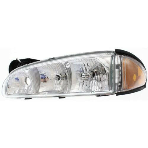 1996-1999 Pontiac Bonneville Head Light LH, Lens/Housing, w/Side Marker.