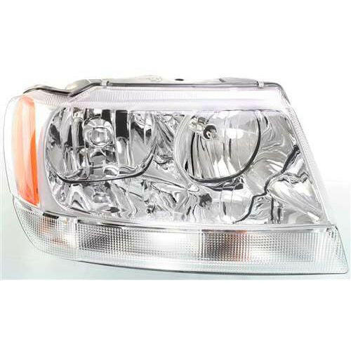 1999-2004 Jeep Grand Cherokee Head Light RH, Assembly Interior, Limited.