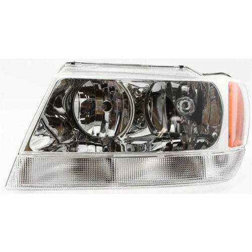 1999-2004 Jeep Grand Cherokee Head Light LH, Assembly Interior, Limited.