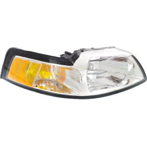 1999-2000 Ford Mustang Head Light RH, Assembly, Chrome Interior.