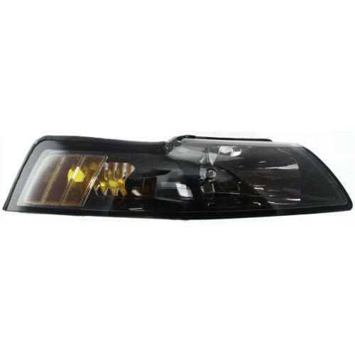 2001-2004 Ford Mustang Head Light RH, Lens And Housing, Black Interior.
