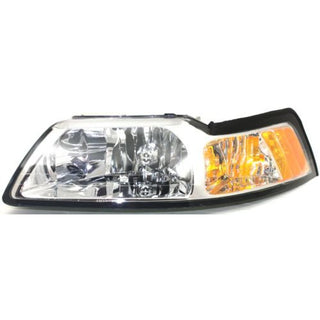 1999-2000 Ford Mustang Head Light LH, Assembly, Chrome Interior - Classic 2 Current Fabrication