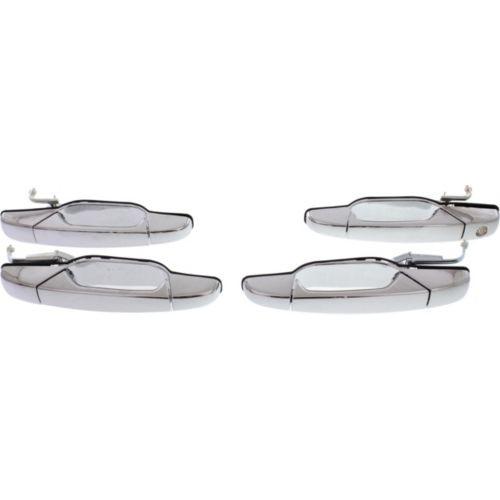 2007-2014 Chevy Silverado Front Door Handle Set, Outside, All Chrome, 4-dr Set.