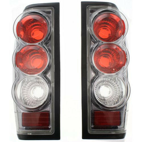 1998-2004 Nissan Frontier Clear Tail Lamp, Lens&Housing, Gun Metal Interior.