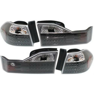 1998-2000 Honda Accord Clear Tail Lamp, Inner & Outer, Led Design, Sedan.