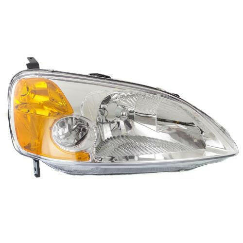 2001-2003 Honda Civic Head Light RH, Lens And Housing, Coupe.