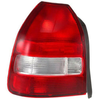 1999-2000 Honda Civic Tail Lamp LH, Lens And Housing, Hatchback.