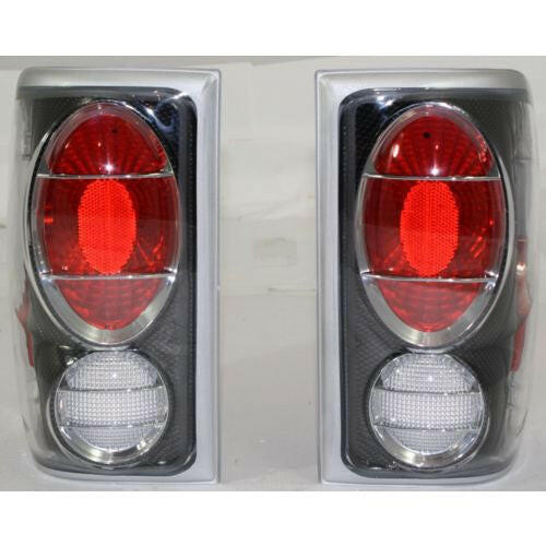2001-2005 Ford Ranger Clear Tail Lamp, Carbon Fiber, Set Of 2.