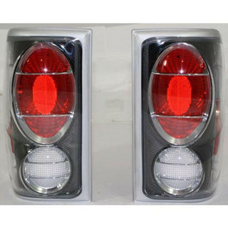 2001-2005 Ford Ranger Clear Tail Lamp, Carbon Fiber, Set Of 2.