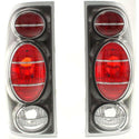 1997-2003 Ford F-250 Pickup Clear Tail Lamp, Helmet Design, Black, Styleside.