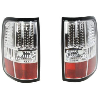 2004-2006 Ford F-250 Pickup Clear Tail Lamp, Led Design, Chrome, Styleside - Classic 2 Current Fabrication