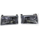 1997-2002 Ford Pickup Clear Head Light, Diamond Design, Set Of 2 - Classic 2 Current Fabrication