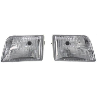 1993-1997 Ford Ranger Clear Head Light, Lens And Housing, Diamond Design - Classic 2 Current Fabrication