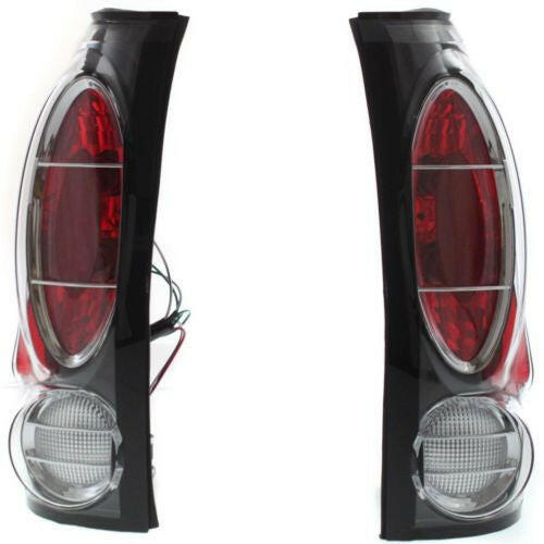 1988-2000 Chevy C/K Full Size Pickup Clear Tail Lamp, Set, Black.