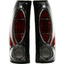 1988-2000 Chevy C/K Full Size Pickup Clear Tail Lamp, Set, Gun Metal Finish.