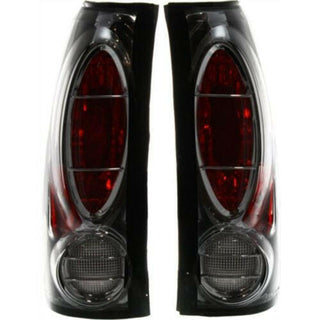 1988-2000 Chevy C/K Full Size Pickup Clear Tail Lamp, Set, Gun Metal Finish.