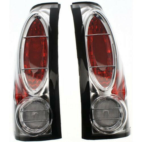 1988-2000 Chevy C/K Full Size Pickup Clear Tail Lamp, Set, Chrome.