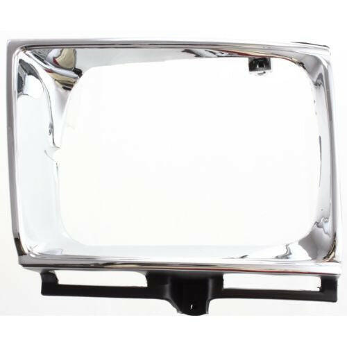 1989-1991 Toyota Pickup Headlight Door LH, 4wd, Chrome, Black.