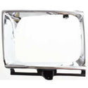 1989-1991 Toyota Pickup Headlight Door LH, 4wd, Chrome, Black.