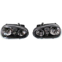 1999-2005 Volkswagen Golf Clear Head Light, w/Out Fog Lamp, Set Of 2.