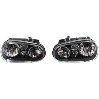 1999-2005 Volkswagen Golf Clear Head Light, w/Out Fog Lamp, Set Of 2.
