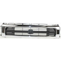 1992-1995 Toyota Pickup Grille, Chrome Shell/Black 4WD.