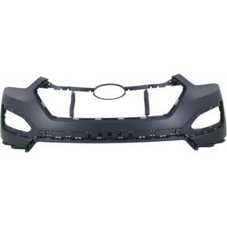 2013-2016 Hyundai Santa Fe Front Bumper Cover, Upper, Primed, Exc Sport.