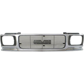 1991-1993 GMC Sonoma Grille, Chrome Shell/gray Insert.