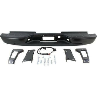 2001-2007 GMC Sierra Step Bumper, Assy, Black, Steel, Fleetside.