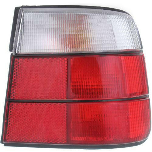 1989-1995 BMW 5 Tail Lamp RH, Outer, Assembly, Clear & Red Lens, Sedan.