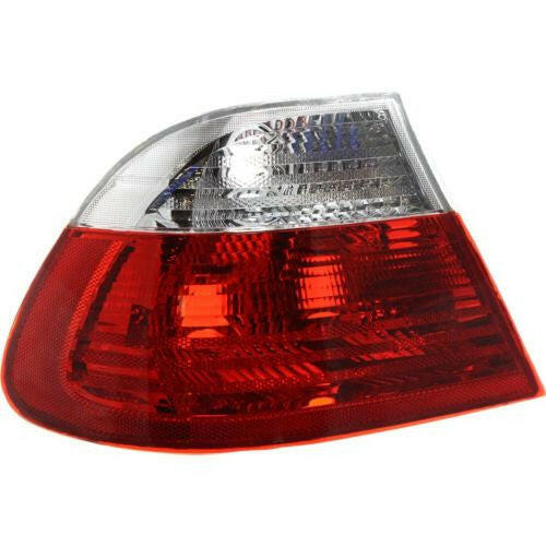 1999-2003 BMW 3 Tail Lamp LH, Outer, Lens/Housing, Clear & Red Lens, Coupe.