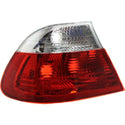 1999-2003 BMW 3 Tail Lamp LH, Outer, Lens/Housing, Clear & Red Lens, Coupe.
