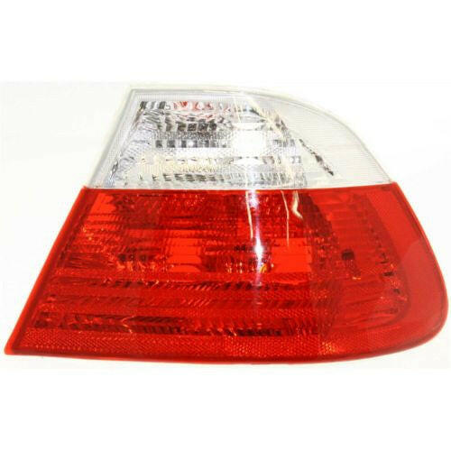 1999-2003 BMW 3 Tail Lamp RH, Outer, Lens/Housing, Clear & Red Lens, Coupe.