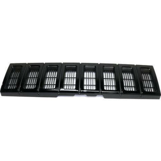 1993-1995 Jeep Grand Cherokee Grille, Black, Plastic.
