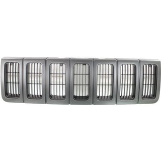 1996-1998 Jeep Grand Cherokee Grille, Black/Dark Argent - Classic 2 Current Fabrication