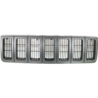 1996-1998 Jeep Grand Cherokee Grille, Black/Dark Argent.