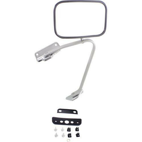 1987-1991 Ford F-250 Pickup Mirror RH, Flat Glass, Stainless, Manual Folding.