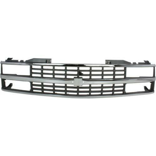 1988-1993 Chevy C2500 Pickup Grille, Chrome Shell w/Black Insert.