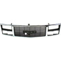 1988-1993 GMC C2500 Pickup Grille, Chrome Shell/Black Insert.