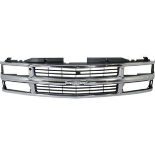 1994-1996 Chevy Suburban Grille, Chrome Shell/Silver - Classic 2 Current Fabrication