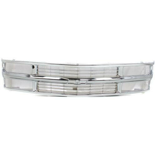 1994-2002 GMC Pickup Grille, Cross Bar Insert, Chrome.
